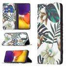 For Samsung Galaxy A82 5G Colored Drawing Pattern Invisible Magnetic Horizontal Flip PU Leather Case with Holder & Card Slots & Wallet(Red Leaves) - 1