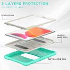 For iPad 10.2 2021 / 2020 / 2019 3-Layer Protection Screen Frame + PC + Silicone Shockproof Combination Case with Holder(Mint Green) - 4