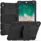 3-Layer Protection  Screen Frame + PC + Silicone Shockproof Combination Case with Holder For iPad Pro 10.5 (2019) / (2017)(Black+Black) - 1