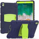 3-Layer Protection  Screen Frame + PC + Silicone Shockproof Combination Case with Holder For iPad Pro 10.5 (2019) / (2017)(NavyBlue+Lime) - 1