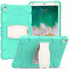 3-Layer Protection  Screen Frame + PC + Silicone Shockproof Combination Case with Holder For iPad Pro 10.5 (2019) / (2017)(Mint Green) - 1