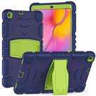 For Samsung Galaxy Tab A 10.1 (2019) T510 3-Layer Protection  Screen Frame + PC + Silicone Shockproof Combination Case with Holder(NavyBlue+Lime) - 1