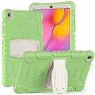 For Samsung Galaxy Tab A 10.1 (2019) T510 3-Layer Protection  Screen Frame + PC + Silicone Shockproof Combination Case with Holder(Matcha Green) - 1