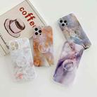 For iPhone 12 Pro Agate Marble Pattern Protective Case With Holder(Purple) - 2