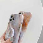 For iPhone 12 Pro Agate Marble Pattern Protective Case With Holder(Purple) - 6