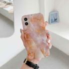 For iPhone 11 Pro Agate Marble Pattern Protective Case (Orange) - 1