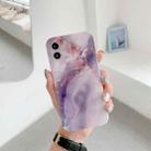 For iPhone 12 Pro Agate Marble Pattern Protective Case(Purple) - 1