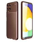 For Samsung Galaxy A22 4G Carbon Fiber Texture Shockproof TPU Case(Brown) - 1