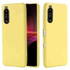 For Sony Xperia 1 III Pure Color Liquid Silicone Shockproof Full Coverage Case(Yellow) - 3