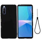 For Sony Xperia 10 III Pure Color Liquid Silicone Shockproof Full Coverage Case(Black) - 1