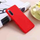 For Sony Xperia 10 III Pure Color Liquid Silicone Shockproof Full Coverage Case(Red) - 2