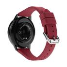 22mm T-shaped Buckle Silicone Watch Band(Wine Red) - 1