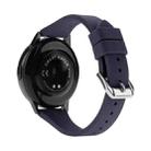 22mm T-shaped Buckle Silicone Watch Band(Midnight Blue) - 1