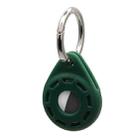 Silica Gel Anti-scratch Shockproof Protective Cover Soft Case with Keychain Ring Loop For AirTag(Green) - 1