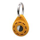 Silica Gel Anti-scratch Shockproof Protective Cover Soft Case with Keychain Ring Loop For AirTag(Orange) - 1