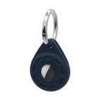 Silica Gel Anti-scratch Shockproof Protective Cover Soft Case with Keychain Ring Loop For AirTag(Blue) - 1