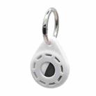 Silica Gel Anti-scratch Shockproof Protective Cover Soft Case with Keychain Ring Loop For AirTag(White) - 1