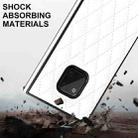 For Huawei Mate 20 Pro Elegant Rhombic Pattern Microfiber Leather +TPU Shockproof Case with Crossbody Strap Chain(White) - 6