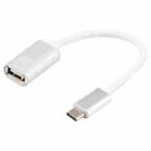 BYL-1802 USB-C 3.1 / Type-C Male to USB 2.0 Female OTG Adapter Cable(White) - 1