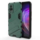 For vivo V21 Punk Armor 2 in 1 PC + TPU Shockproof Case with Invisible Holder(Green) - 1