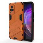 For vivo V21 Punk Armor 2 in 1 PC + TPU Shockproof Case with Invisible Holder(Orange) - 1