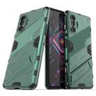 For Xiaomi Redmi K40 Gaming Punk Armor 2 in 1 PC + TPU Shockproof Case with Invisible Holder(Green) - 2