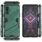 For Xiaomi Redmi K40 Gaming Punk Armor 2 in 1 PC + TPU Shockproof Case with Invisible Holder(Green) - 3