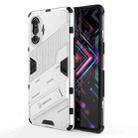 For Xiaomi Redmi K40 Gaming Punk Armor 2 in 1 PC + TPU Shockproof Case with Invisible Holder(White) - 1