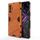 For Xiaomi Redmi K40 Gaming Punk Armor 2 in 1 PC + TPU Shockproof Case with Invisible Holder(Orange) - 1