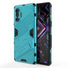 For Xiaomi Redmi K40 Gaming Punk Armor 2 in 1 PC + TPU Shockproof Case with Invisible Holder(Blue) - 1