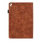 For iPad Pro 9.7 inch Calf Pattern Double Folding Design Embossed Leather Case with Holder & Card Slots & Pen Slot & Elastic Band(Brown) - 3