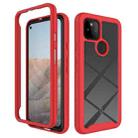 For Google Pixel 5A 5G Starry Sky Solid Color Series Shockproof PC + TPU Case(Red) - 1