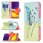 For Samsung Galaxy A82 5G Colored Drawing Pattern Horizontal Flip Leather Case with Holder & Card Slots & Wallet(Feather) - 1