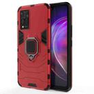 For vivo V21 Shockproof PC + TPU Protective Case with Magnetic Ring Holder(Red) - 1