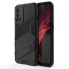 For OPPO K9 Punk Armor 2 in 1 PC + TPU Shockproof Case with Invisible Holder(Black) - 1