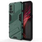 For OPPO K9 Punk Armor 2 in 1 PC + TPU Shockproof Case with Invisible Holder(Green) - 1