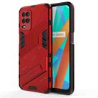 For OPPO Realme V13 5G Punk Armor 2 in 1 PC + TPU Shockproof Case with Invisible Holder(Red) - 1
