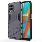 For OPPO Realme V13 5G Punk Armor 2 in 1 PC + TPU Shockproof Case with Invisible Holder(Grey) - 1