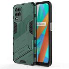 For OPPO Realme V13 5G Punk Armor 2 in 1 PC + TPU Shockproof Case with Invisible Holder(Green) - 1