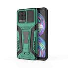 For OPPO Realme 8 War Chariot Series Armor All-inclusive Shockproof PC + TPU Protective Case with Invisible Holder(Green) - 1