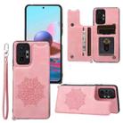 For Xiaomi Redmi Note 10 Pro Max Mandala Embossed PU + TPU Case with Holder & Card Slots & Photo Frame & Strap(Rose Gold) - 1