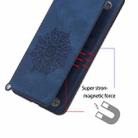 For Xiaomi Mi 11 Lite Mandala Embossed PU + TPU Case with Holder & Card Slots & Photo Frame & Strap(Blue) - 6