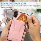 For iPhone X / XS Ultra-thin Shockproof Protective Case with Holder & Metal Magnetic Function(Rose Gold) - 6