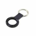 Wet Sticking Pattern Anti-scratch Silicone Shockproof Protective Cover Case with Keychain Ring Loop For AirTag(Black Grey Camouflage) - 1