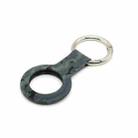 Wet Sticking Pattern Anti-scratch Silicone Shockproof Protective Cover Case with Keychain Ring Loop For AirTag(Grey Camouflage) - 1