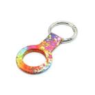 Wet Sticking Pattern Anti-scratch Silicone Shockproof Protective Cover Case with Keychain Ring Loop For AirTag(Graffiti) - 1
