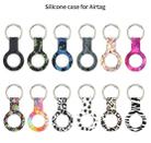 Wet Sticking Pattern Anti-scratch Silicone Shockproof Protective Cover Case with Keychain Ring Loop For AirTag(Graffiti) - 2