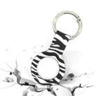Wet Sticking Pattern Anti-scratch Silicone Shockproof Protective Cover Case with Keychain Ring Loop For AirTag(Graffiti) - 3
