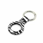 Wet Sticking Pattern Anti-scratch Silicone Shockproof Protective Cover Case with Keychain Ring Loop For AirTag(Zebra) - 1