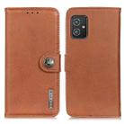 For Asus Zenfone 8 KHAZNEH Cowhide Texture Horizontal Flip Leather Case with Holder & Card Slots & Wallet(Brown) - 2